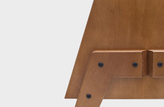 Studio desk inspired by Mid Century Modernism in vintage brown
